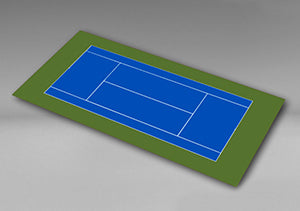 Residential Backyard Tennis Court Kit (51' x 100')