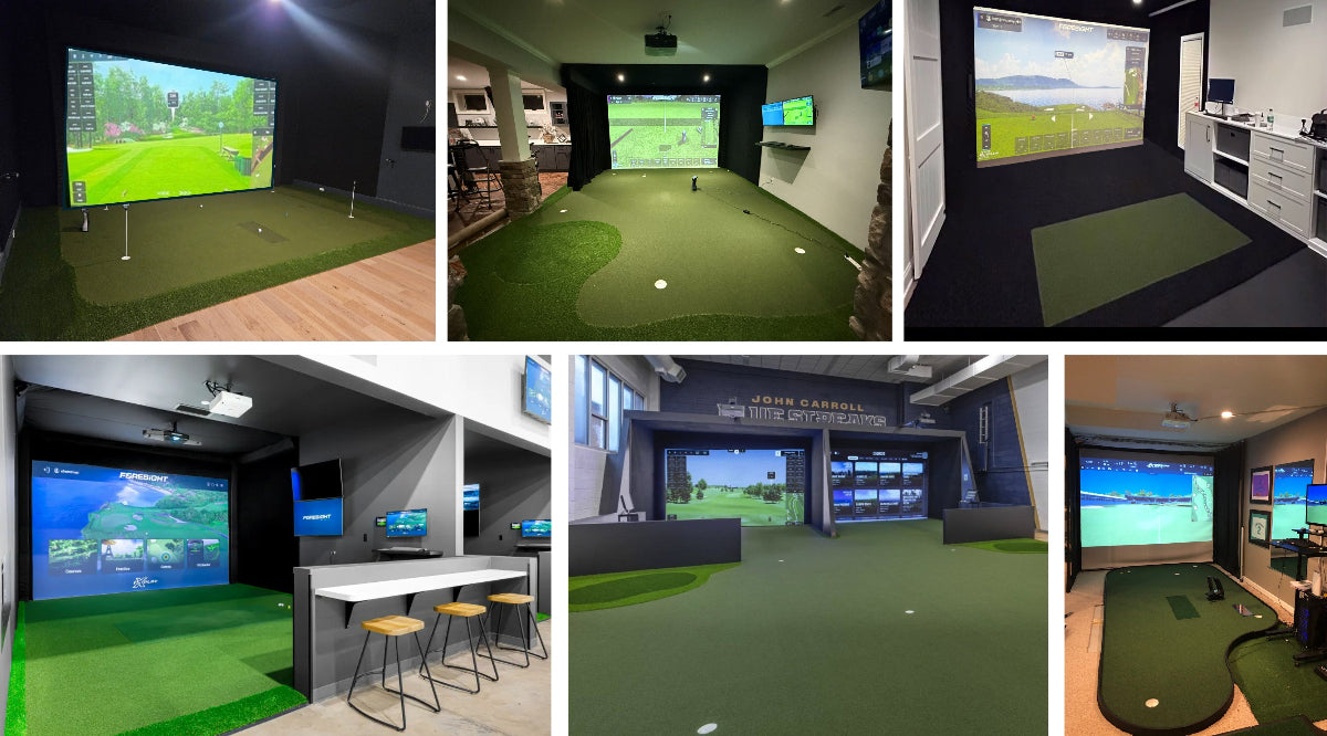 Custom Golf Mats in Simulator Rooms