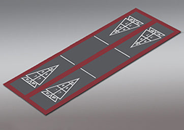 Double Shuffleboard Court Kit (17'3" W x 47'7" L)