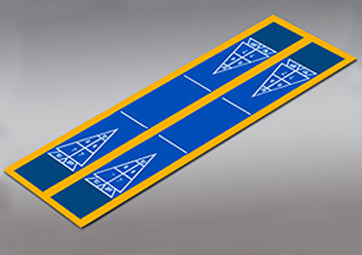 Double Shuffleboard Court Kit (19'9" W x 47'7" L)