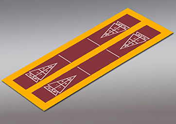 Double Shuffleboard Court Kit (19'9" W x 51'10" L)